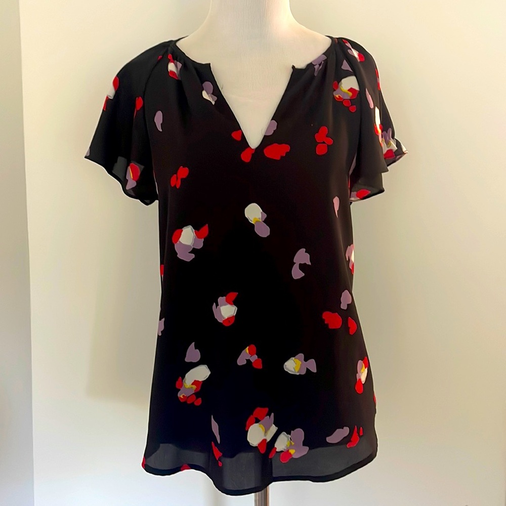 Black printed blouse